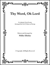 Thy Word, Oh Lord Three-Part Mixed choral sheet music cover